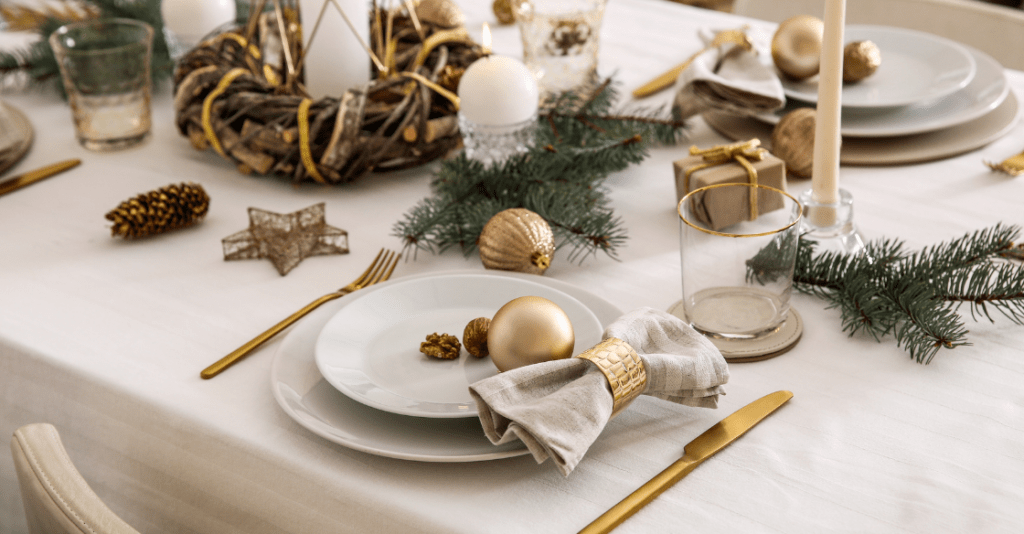 Tasteful holiday tablescape